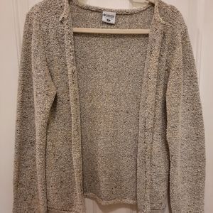 Columbia y2k knit grey/creme cardigan